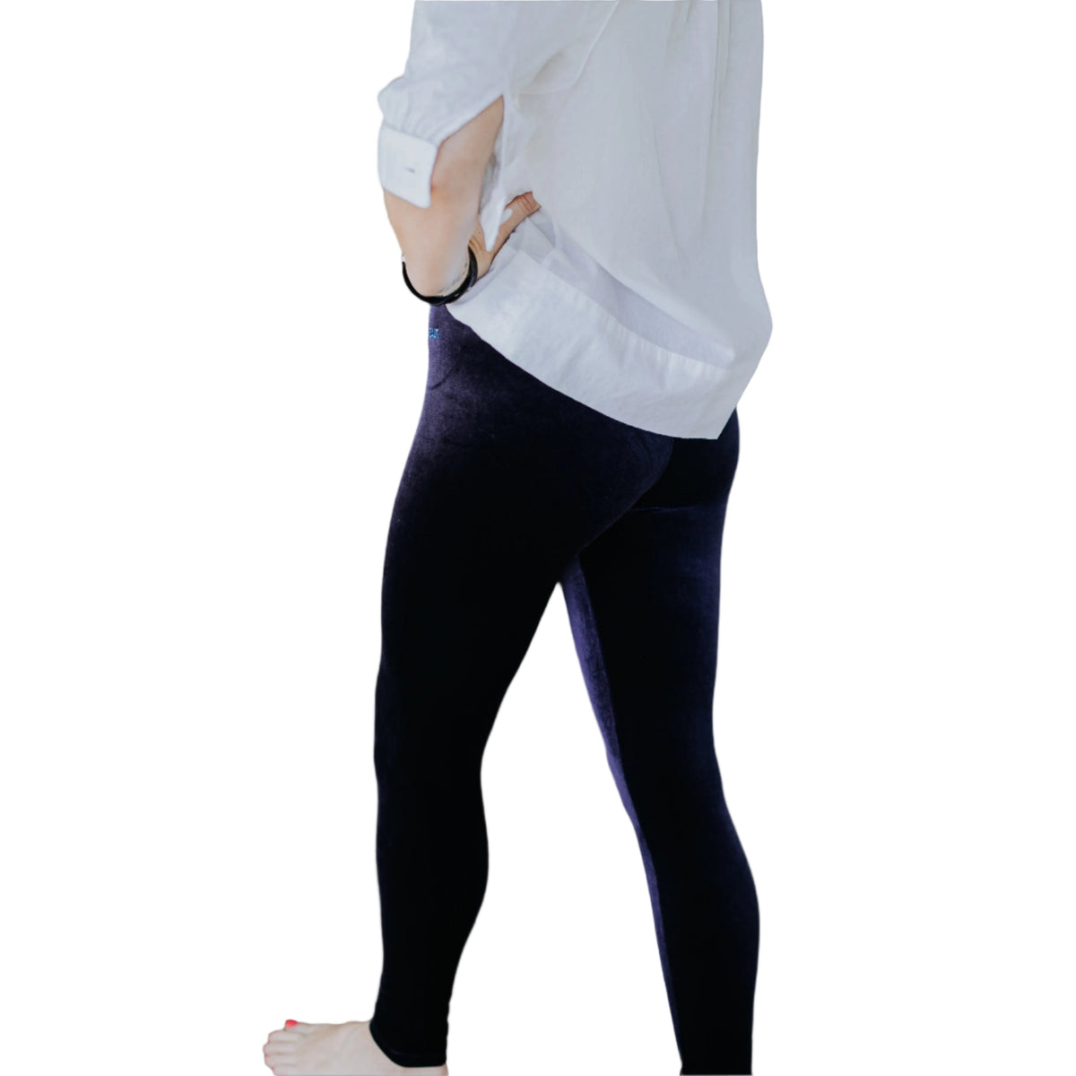 Midnight Blue velvet leggings straight cut SPF 50+ | Wild Salt Clothing